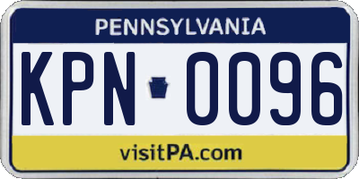 PA license plate KPN0096