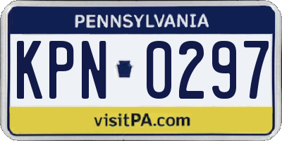 PA license plate KPN0297