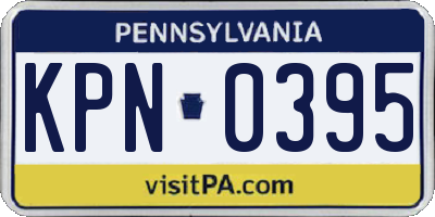 PA license plate KPN0395