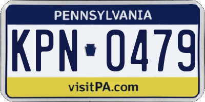 PA license plate KPN0479