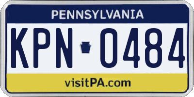 PA license plate KPN0484