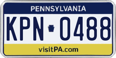 PA license plate KPN0488