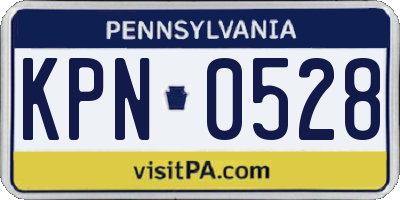 PA license plate KPN0528