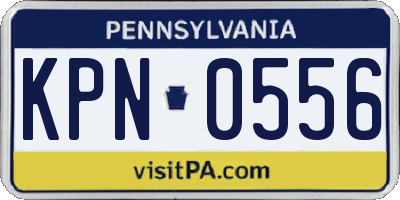 PA license plate KPN0556