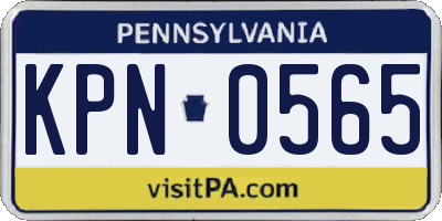 PA license plate KPN0565