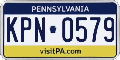 PA license plate KPN0579