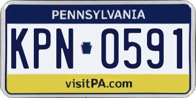 PA license plate KPN0591