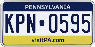 PA license plate KPN0595