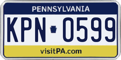 PA license plate KPN0599