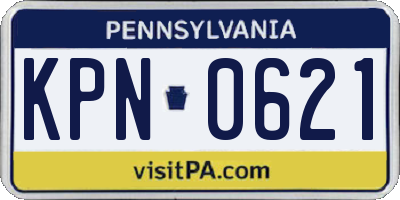 PA license plate KPN0621