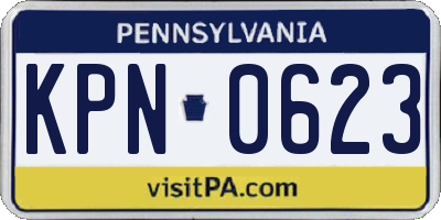 PA license plate KPN0623