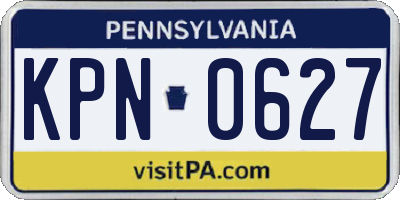 PA license plate KPN0627