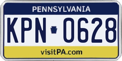 PA license plate KPN0628