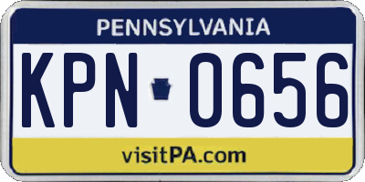 PA license plate KPN0656