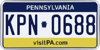 PA license plate KPN0688