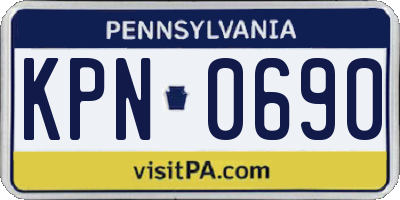 PA license plate KPN0690