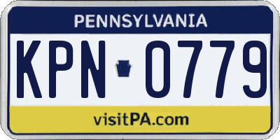 PA license plate KPN0779