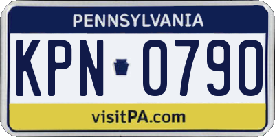 PA license plate KPN0790