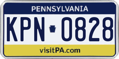 PA license plate KPN0828