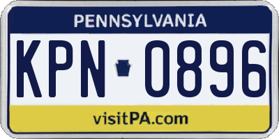 PA license plate KPN0896