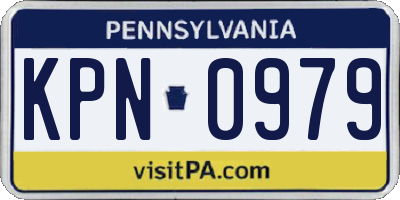 PA license plate KPN0979