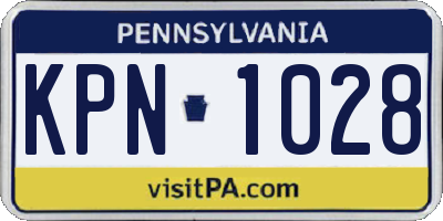 PA license plate KPN1028