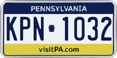 PA license plate KPN1032