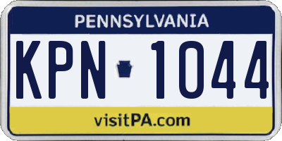 PA license plate KPN1044