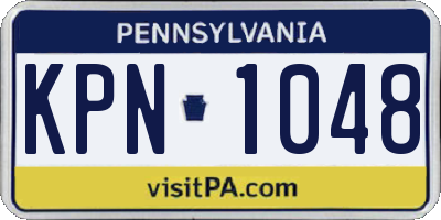 PA license plate KPN1048