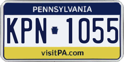 PA license plate KPN1055