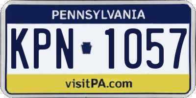 PA license plate KPN1057