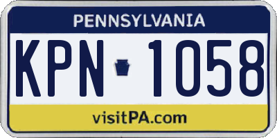 PA license plate KPN1058