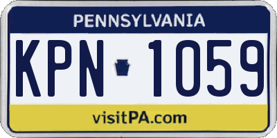 PA license plate KPN1059