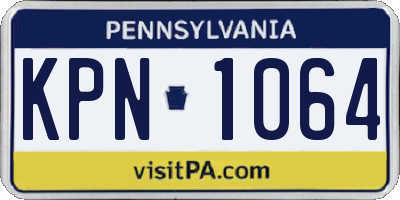 PA license plate KPN1064