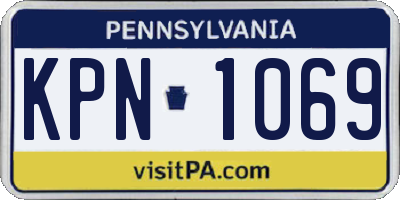 PA license plate KPN1069