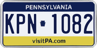 PA license plate KPN1082