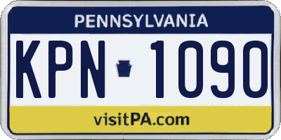 PA license plate KPN1090