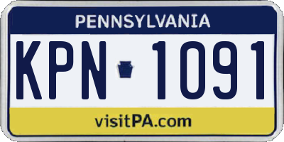 PA license plate KPN1091