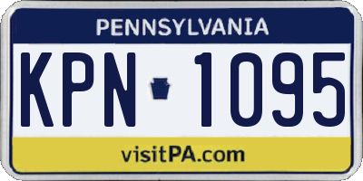 PA license plate KPN1095