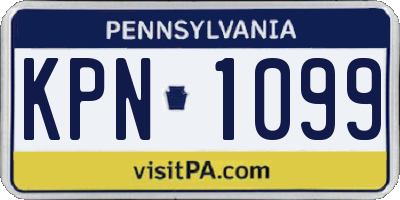 PA license plate KPN1099