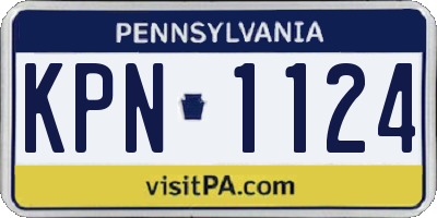 PA license plate KPN1124