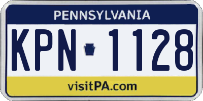 PA license plate KPN1128