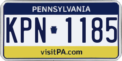 PA license plate KPN1185
