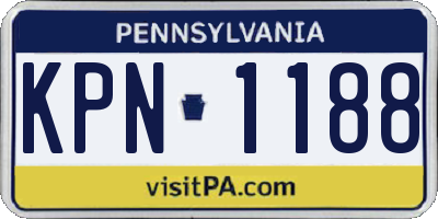 PA license plate KPN1188