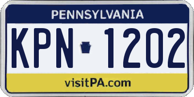 PA license plate KPN1202