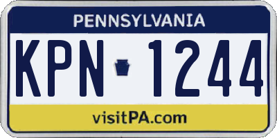 PA license plate KPN1244