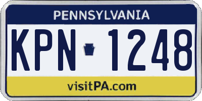 PA license plate KPN1248