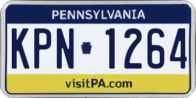 PA license plate KPN1264