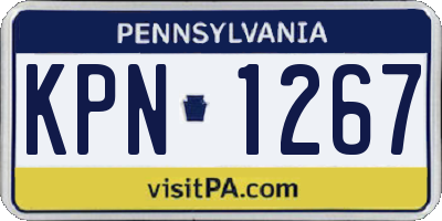 PA license plate KPN1267