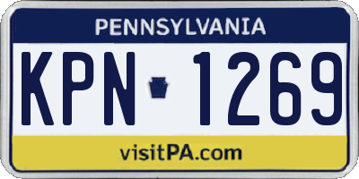 PA license plate KPN1269